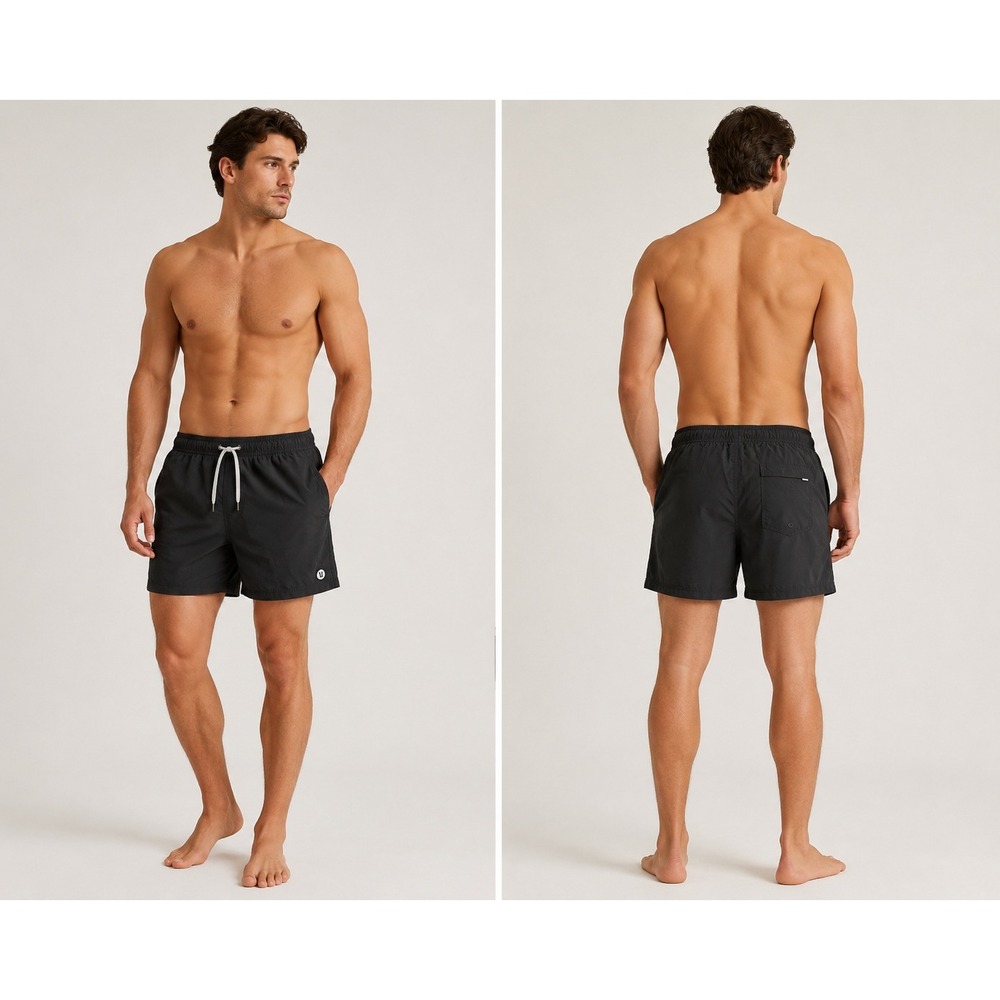 Vuori Board Shorts Mens 32 Black Cruise Performance Recycled Stretch Swim Trunks